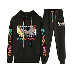 Inspired by My Hero Academia / Boku No Hero Bakugou Katsuki Shoto Todoroki Deku Outfits Hoodie Jogger Pants Anime Front Pocket Graphic Pants For Men's Women's Unisex Adults' Hot Stamping 100 Lightinthebox