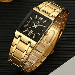 WWOOR Quartz Watch for Women Analog Quartz Oversize Minimalist Waterproof Calendar Alloy Stainless Steel Creative Lightinthebox