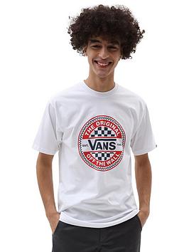 Vans Off The Wall Circle Checker Short Sleeve T-Shirt - White, White, Size Xs, Men