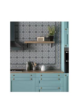 Topps Tiles Berkeley Slate Blue Corner Tile 22.5Cm X 22.5Cm (Box Of 12 Tiles)