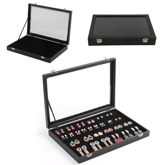 100 Earring Ring Holder Display ewellery/Necklace Storage Box Cases