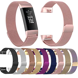 Compatible with Fitbit Band Charge 4/Charge 3/Charge 3 SE Milanese Loop Stainless Steel Strap Mesh Magnetic Band Replacement Accessories Wrist Strap Lightinthebox