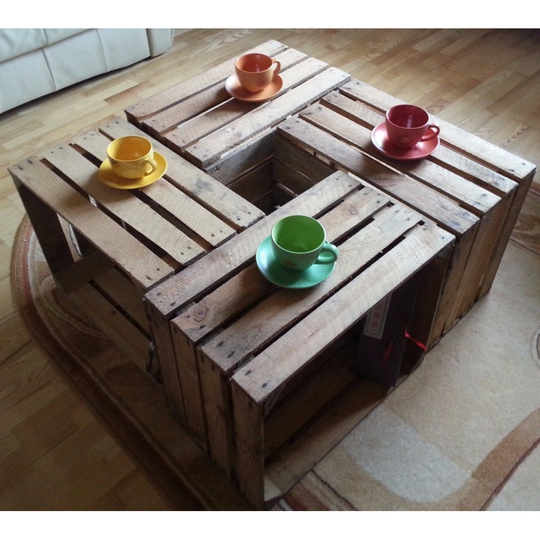 (8 Crates) 2-24 Wooden Crate Fruit Apple Box Vintage Home
