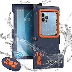 Phone Case For Apple Samsung Galaxy Full Body Case Waterproof Professional Snorkeling Underwater Swimming Diving Bluetooth Remote Control Solid Colored Acrylic Lightinthebox