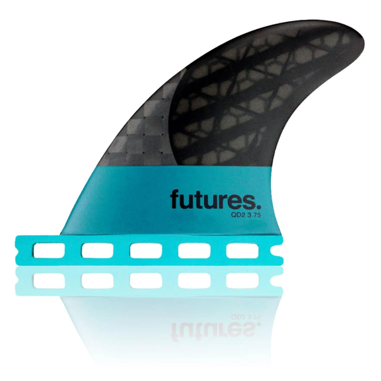 Futures QD2 3.75 Blackstix Quad Rears Smoke Turquoise