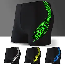 Men's Swim Shorts Athletic Swimwear Bathing Suit Bottoms Swimming Surfing Racing Letter Swimwear Breathable Quick Dry Lightweight Polyester Beach Wear Lightinthebox