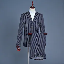 The Great Gatsby Gangster 1920s Slim Fit Three-Piece Suit Notch Lapel Men's Costume Vintage Cosplay Wedding Party Prom Long Sleeve Coat Christmas Lightinthebox
