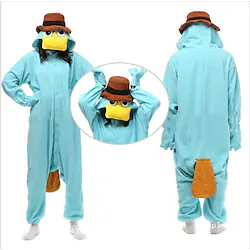 Adults' Kigurumi Pajamas Nightwear Duck Character Onesie Pajamas Flannel Cosplay For Men and Women Carnival Animal Sleepwear Cartoon Festival / Holiday Costumes Lightinthebox