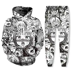Inspired by Ahegao Ahegao Pants Cosplay Costume Hoodie 3D Harajuku Graphic Kawaii Pants For Men's Women's Adults' Terylene Lightinthebox