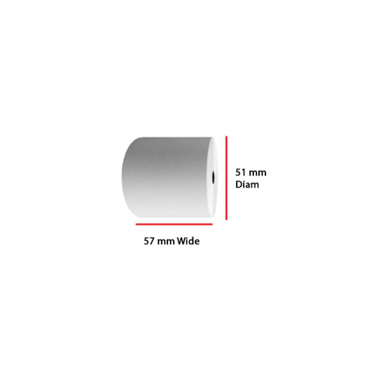 57 x 51 x 12.7mm Core BPA Free Thermal Till Rolls Boxed 20s