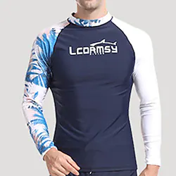 Men's Rash Guard Swim Shirt UPF50 Quick Dry Lightweight Long Sleeve Sun Shirt Bathing Suit Swimming Surfing Beach Water Sports Printed Spring Summer Autumn Lightinthebox