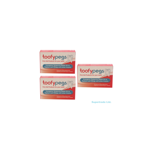 Toofypegs Toofy Pegs Emergency Crown Temporary Repair Kit Lost Fillings Loose X3