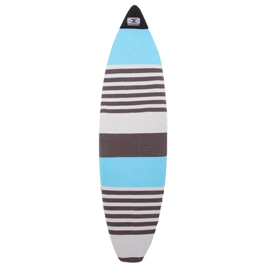 Ocean and Earth 6'0 Shortboard Surfboard Sock Stretch Cover - Blue Solid Stripe