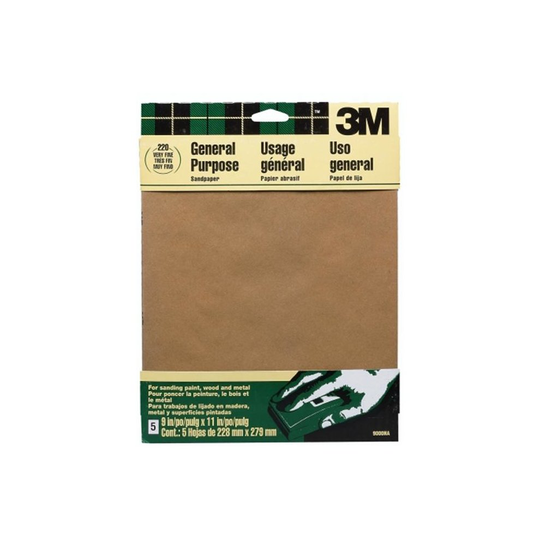3m 9in. X 11in. Extra Fine Paint Wood Metal Sandpaper Sheets 9000NA