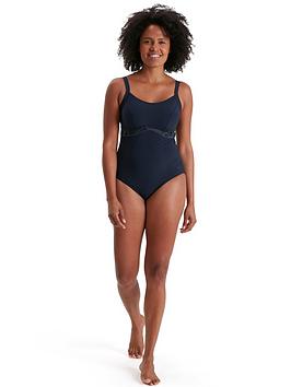 Speedo Salacia Clipback Shaping Swimsuit - Navy