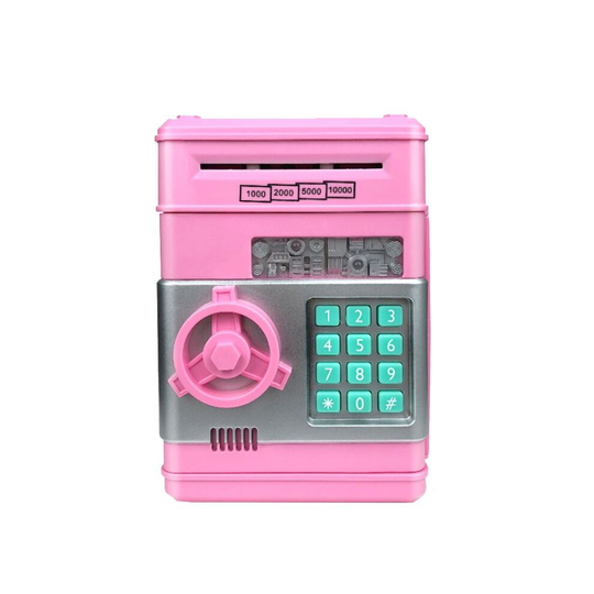 (Pink) Electronic Piggy Bank Password Safe Money Saving Box Kids
