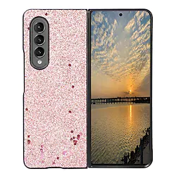 Phone Case For Samsung Galaxy Back Cover Z Fold 2 Z Fold 3 Portable Detachable Glitter Shine Solid Colored Glitter Shine PC PU Leather Lightinthebox