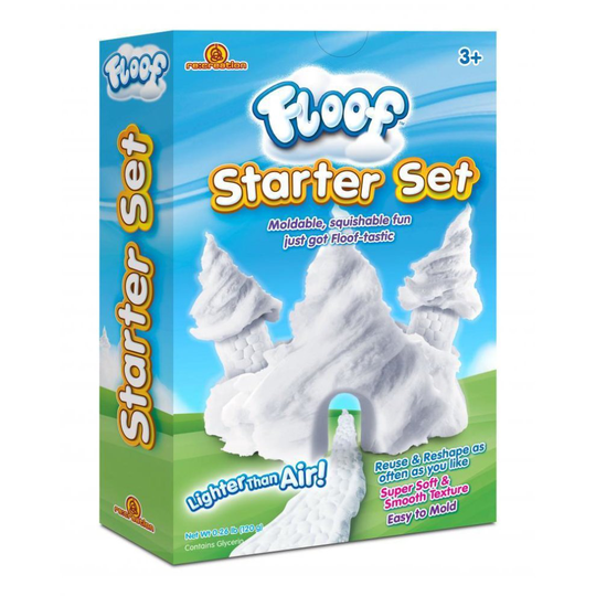 Floof! Starter Set Box Fluffy White Snow Modelling Clay With Scraper 120g FL002