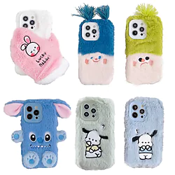 Phone Case For Apple Back Cover iPhone 14 Pro Max Plus 13 12 11 Mini X XR XS 8 7 Christmas Gift Pattern Soft Edges Cartoon Rabbit Plush Textile TPU Lightinthebox