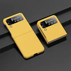 Phone Case For Samsung Galaxy Back Cover Z Flip 3 Z Flip 4 Portable with Phone Strap Shockproof Solid Colored Flower Plastic Lightinthebox