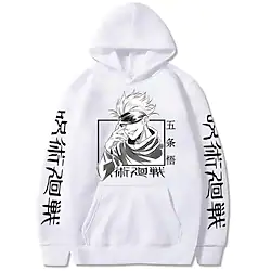 Inspired by Jujutsu Kaisen Gojo Satoru Hoodie Cartoon Manga Anime Harajuku Graphic Kawaii Hoodie For Men's Women's Unisex Adults' Hot Stamping 100% Polyester Lightinthebox