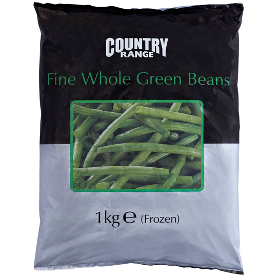 Country Range Frozen Fine Whole Green Beans - 10x1kg