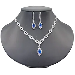 Women's Bridal Jewelry Sets Earrings Jewelry Blue For Wedding Festival Three-piece Suit Lightinthebox
