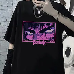 Inspired by Berserk Guts Swordsman T-shirt Cartoon Manga Anime Harajuku Graphic Street Style T-shirt For Men's Women's Unisex Adults' Hot Stamping 100% Polyester Casual Daily Lightinthebox