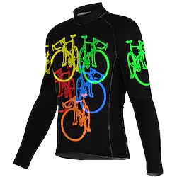 21Grams Men's Cycling Jersey Long Sleeve Bike Top with 3 Rear Pockets Mountain Bike MTB Road Bike Cycling Breathable Quick Dry Moisture Wicking Reflective Strips Black Graphic Polyester Spandex Sports Lightinthebox