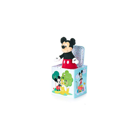 KIDS PREFERRED Disney Baby Mickey Mouse Jack-in-The-Box Musical Toy for Babies , White