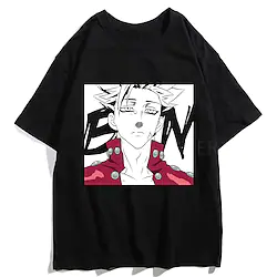 Inspired by The Seven Deadly Sins Cosplay Cartoon Manga Back To School Print Harajuku Graphic Kawaii T-shirt For Men's Women's Adults' Hot Stamping Polyester / Cotton Blend Lightinthebox