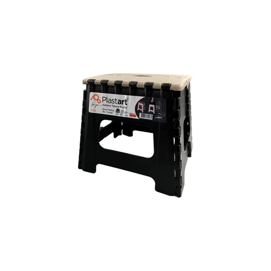PlastArt Folding Step Stool 11.4 Inch Height Stool for Adults, Children, Home & Garden Use with Rubber Grips Holds up to 150 KG (Brown)
