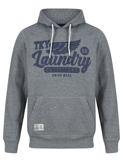 Hoodies / Sweatshirts Fayle Motif Brushback Fleece Pullover Hoodie in Light Grey Grindle - Tokyo Laundry / S - Tokyo Laundry