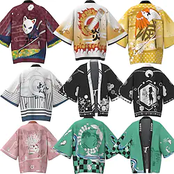 Inspired by Demon Slayer Kamado Nezuko Kamado Tanjirou Cartoon Manga Back To School Anime Harajuku Kawaii Outerwear For Men's Adults' 3D Print Polyster Lightinthebox