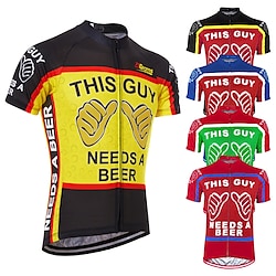 21Grams Men's Short Sleeve Cycling Jersey Bike Jersey Top with 3 Rear Pockets Mountain Bike MTB Road Bike Cycling Retro Novelty Jersey Breathable Anatomic Design Quick Dry Red Green Red Blue Red Lightinthebox