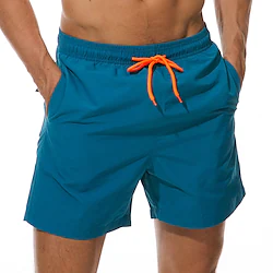 Men's Swim Trunks Swim Shorts Quick Dry Board Shorts Bathing Suit Mesh Lining with Pockets Drawstring Swimming Surfing Beach Water Sports Solid Colored Summer Lightinthebox