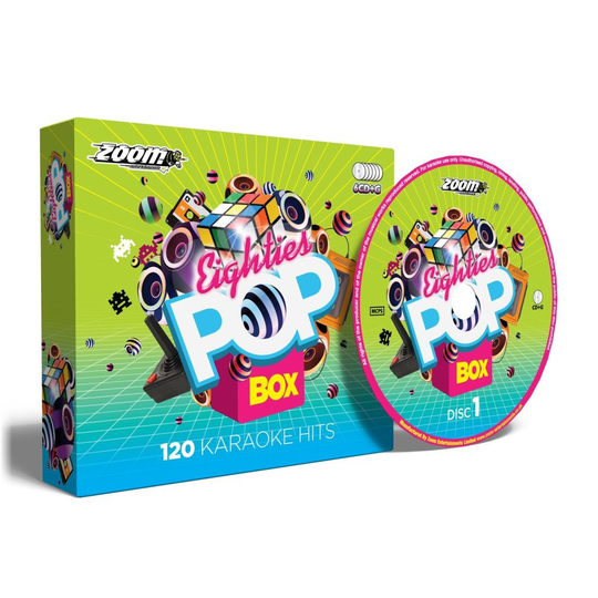 Zoom Karaoke Eighties Pop Box Party Pack - 6 CD+G Box Set - 120 Songs