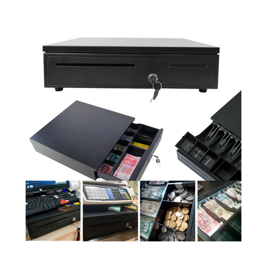 12V/24V Cash Register 5 Bills 5 Coins Removable Tray Till Cash Box