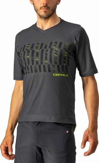 Castelli Trail Tech SS Dark Gray/Black/Electric Lime M