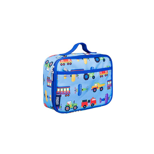 Wildkin Blue Olive Kids Planes and Trucks Lunch Box Trains Planes Trucks