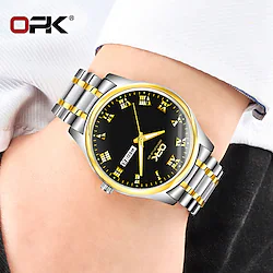 OPK Brand Wrist Watch Quartz Watch for Women Men Analog Quartz Sporty Stylish Casual Waterproof Calendar Noctilucent Alloy Stainless Steel Classic Theme Fashion Lightinthebox
