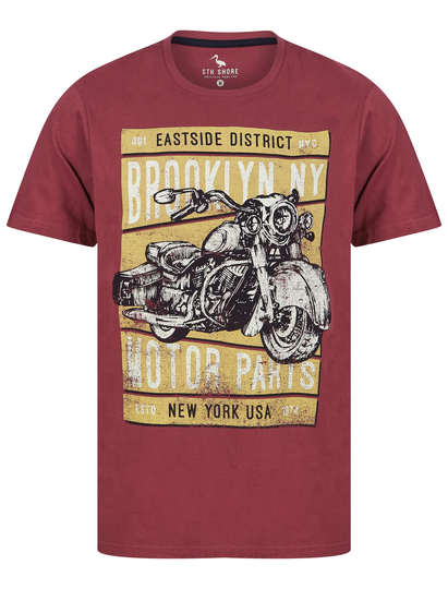 T-Shirts Eastside Motif Cotton Jersey T-Shirt in Rhododendron - South Shore / S - Tokyo Laundry