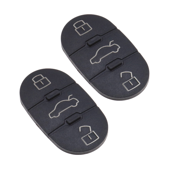 2x Remote Key Fob Plastic Pad 3-Botton Repair Compatible with Audi A4 A6 A8 TT