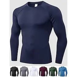 Men's Compression Shirt Running Shirt Classic Long Sleeve Compression Clothing Athletic Winter Spandex Breathable Quick Dry Moisture Wicking Fitness Gym Workout Running Sportswear Activewear Solid Lightinthebox