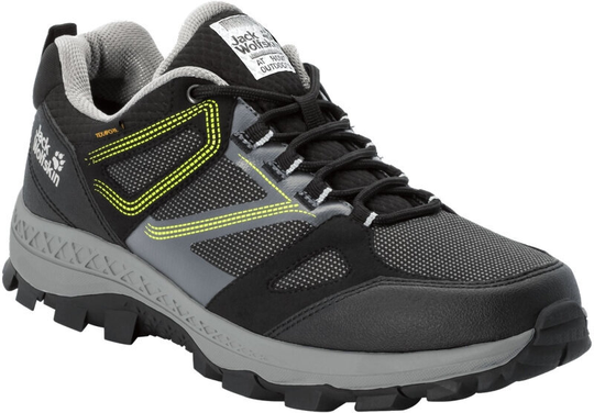 Jack Wolfskin Mens Outdoor Shoes Downhill Texapore Low Black/Lime 42,5
