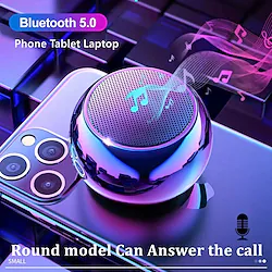 Mini Bluetooth Speaker with Mic TWS Wireless Sound Box HiFi Music Cell Phone Tablet Metal Loud Speaker Sport Portable Subwoofer Lightinthebox