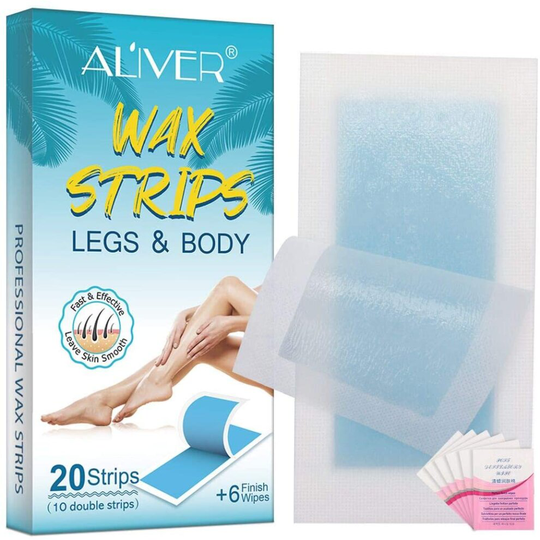 Wax Strips, Hair Removal Wax Sticker, Waxing Strips, Double-Sided Hair Removal Wax Paper 20 Strips
