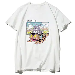 Inspired by Totoro Cosplay Cartoon Manga Back To School Print Harajuku Graphic Kawaii T-shirt For Men's Women's Adults' Hot Stamping Polyester / Cotton Blend Lightinthebox