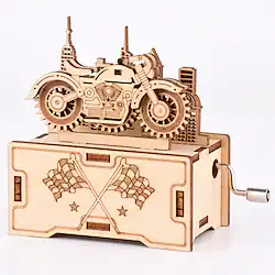 3D Wooden Puzzle Music Box DIY Model Motorcycle Tractor Kits Gift for Adults and Teens Christmas/Birthday Gift Lightinthebox