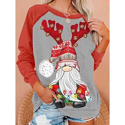 Santa Claus Masquerade Hoodie Women's Christmas Christmas Carnival Masquerade Adults' Christmas Vacation Polyester Top Lightinthebox